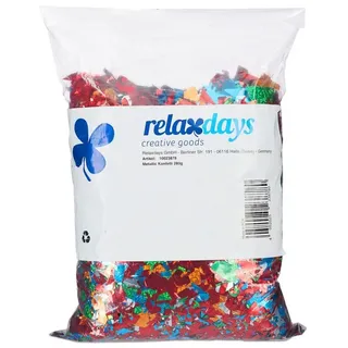 Relaxdays Konfetti Sack bunt Blau,Grün,Rot