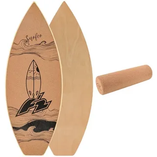 F2 Cork Balanceboard Surf 84 - braun