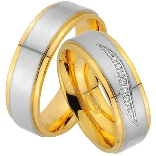 Trauringe123 Trauring Hochzeitsringe Verlobungsringe Trauringe Eheringe Partnerringe aus Edelstahl ohne und mit Stein, JE70 70