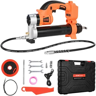 Vevor Akku-Fettpresse, 55 MPa, Einhandfettpresse mit LED & 90 cm Schlauch, 20 V Akkubetrieb, Kompatibel mit 18V Makita-Akkus, zum Schmieren von Fahrzeugen oder Maschinen (Nur Werkzeug Ohne Akku)
