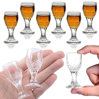REATR 6PACK 12ml/0,5Unzen Schnapsgläser Baijiu Glas Größe Schnaps Schnapsglas Set Sake Glas Tasse Chinesisches Weinglas Mit Stiel Lustige Glaswaren Shotgläser Gläser BaiJiu Glass Shot Glass