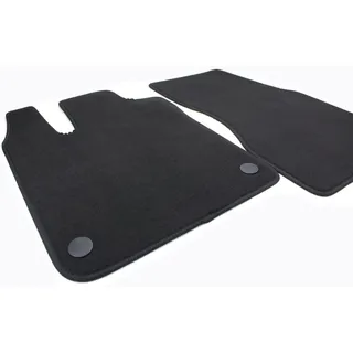 kfz-premiumteile24 Fußmatten Kompatibel mit Smart Fortwo Forfour + EQ (453) Twingo ab 2014 Velours Automatten Premium Qualität Stoffmatten Autoteppich 2-teilig schwarz