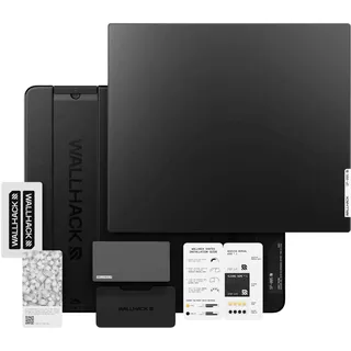 Wallhack SP-005 Glas Gaming Mauspad – Speed Surface für Esports, großes Mauspad ultra-gleitfähiges Low-Friction Tracking, gehärtetes Glas, flaches ergonomisches Profil inkl. Carry Case |Skypad Schwarz