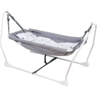 Evila Originals, Marmaris - Grey, Kinderbetten, Babyhängematte, Grau, Baumwolle, 120 x 59 x 66 cm - Grau