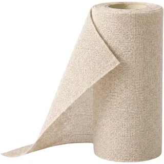 G.schmückt Tischläufer Jute-Leinen-Optik, Tischband auf Rolle individuell zuschneidbar, Dekoband für Hochzeit, Taufe & Geburtstag (Natural Beige, 6 Meter Rolle / 15 cm Breit)