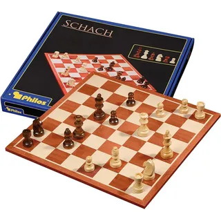 Philos Schachset Holz, Königshöhe 76mm, Feld 45mm