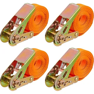 Relaxdays Spanngurte mit Ratsche 4er Set 4 m