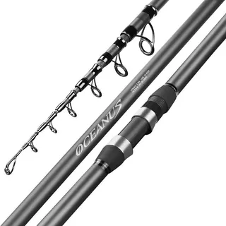 YADLCR Hoch Kohlenstoff Meer Angelrute Super Hard 2.4m-5.4m Long Shot Angelrute Teleskop Angelrute (Size : 5.4m)