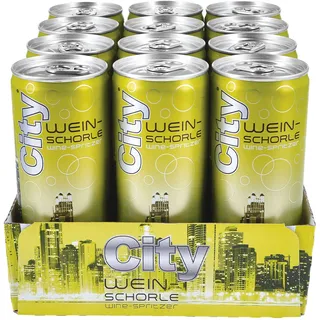 City Weinschorle Weiß 6,5 % vol 0,25 Liter Dose, 12er Pack