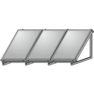 WOLF-Garten Wolf AluFlex-U Aufstellgerüst Hochformat für 3 Kollektoren F3-1-1/CFK-1