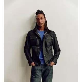 Belstaff für Herren. 105306 Racemaster Jacke schwarz (50), Lässig, Baumwolle