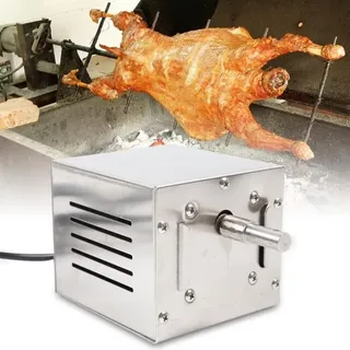 220V Grillmotor für Grillspieß, 25W 60Kg Edelstahl Grillmotor BBQ-Röster Spanferkelgrillmotor Getriebemotor Grillgut Grill Motor 2.5r/min für