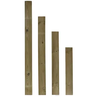 Gartenwelt Riegelsberger 10 Stück Zaunlatte aus Nadelholz kesseldruckimprägniert Höhe 90 cm Typ E 20x70 mm