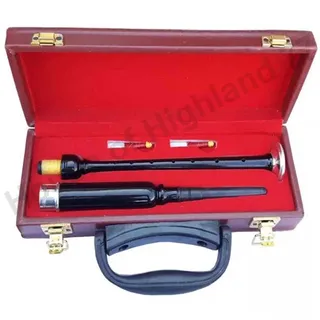 Scottish Highland Dudelsack Practice Chanter Palisanderholz Schwarz Und Brauner Anfertigung Mit Silber & Elfenbein Halterungen Dudelsack Chanters - Schwarz Silber Mounts.1