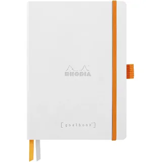 Rhodia Goalbook A5 120 Blatt elfenbein 90g, Dot/punktkariert Weiß 117815C