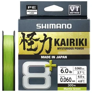 Shimano Schnur Kairiki 8+ 300m 0,20mm 16,0kg Mantis Grün