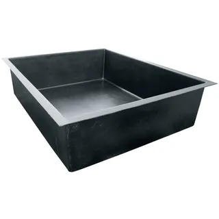 Wacredo Fertigteich GFK Rechteckbecken 200 x 240 x 60cm, BxLxH: 240x200x60 cm, 2300 l, Rechteckbecken, Teichbecken, architektonisch schwarz