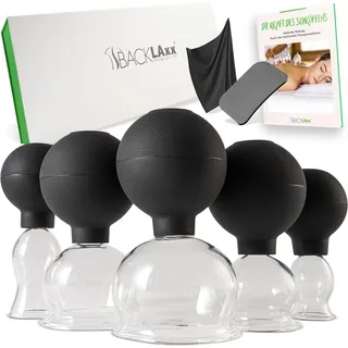 BACKLAxx Schröpfgläser Set 5 Glocken mit Saugball St