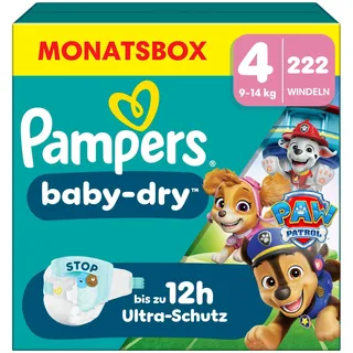 Pampers Baby-Dry Gr. 4 (9-14 kg) 222 St.