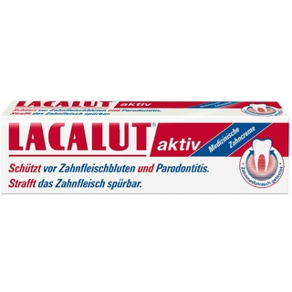 LACALUT AKTIV ZAHNCREME, 100ml Zahnpasta, spürbare Straffung und Festigung des Zahnfleischs, effektive Zahn- & Zahnfleischpflege, 1x100g