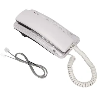 Schnurgebundenes Telefon, KXT‐438 Quick Flash Last Number Dials Schnurgebundenes Telefon mit Pausenfunktion, Hängendes Telefon, Wandmontierter Schreibtisch, Festnetzanschluss für das Home(Weiß)