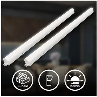 Briloner - 2 X LED Unterbauleuchte Unterbaulampe 58,5cm Küche, Lichtleiste 8w 800lm Weiß