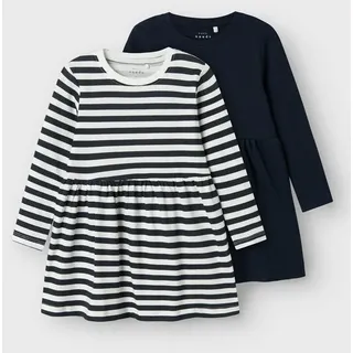 NAME IT Minikleid NMFVIVIA LS DRESS 2P NOOS (Packung, 2-tlg) blau 122 EU