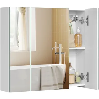 VASAGLE Badezimmerschrank 60 cm weiß