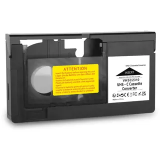 VHS-auf-VHS-C-Kassettenadapter, Videokassettenspieler-VHS-Adapter, VHS-Kassettenadapter, Kompatibel mit 12 Mm SVHS SVHS-C VHS-C auf VHS, Inkompatibel mit 8 Mm/MiniDV/Hi8
