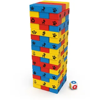Nickelodeon PAW Patrol Jumbling Tower - Stapel spel, Blue,red