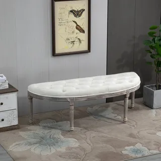 Homcom Polsterbank Vintage Beige 142 x 49 x 49 cm