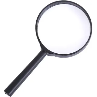 Schwarze 10-fache Lupe. Attraktive Verarbeitung