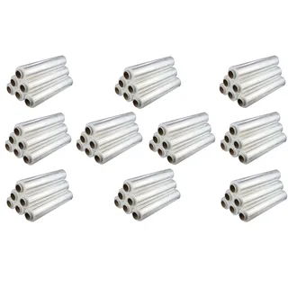V1 TRADE Stretchfolie 500mm Transparent Strechfolienrolle - 60 Wickelfolie - Handstretchfolie 285m/50cm Verpackungsmaterial - Verpackungsfolie - Folie Für Möbel - Folien Für Umzug - Umzugsfolie