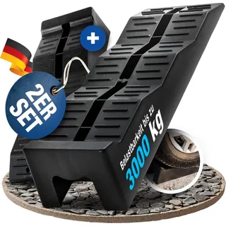NTG Auffahrkeile 2er Set 3-stufig bis 3000 kg Schwarz