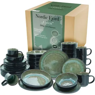 CreaTable Nordic Fjord Kombiservice 30-tlg. grün