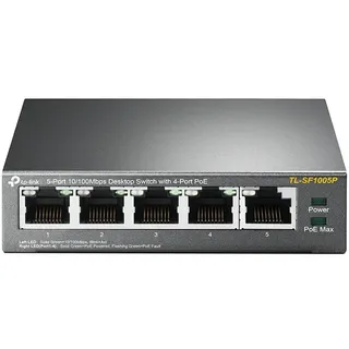 TP-Link TL-SF1005P 5x Port Desktop Fast Ethernet Switch Unmanaged PoE