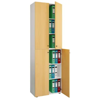 VCM Lona Aktenschrank 70 x 40 x 220 cm weiß