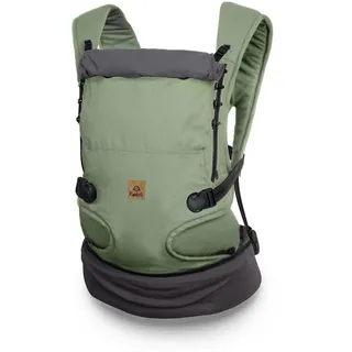 Ruckeli NEO Babytrage, Farbe: Sage – Mit innovativen Magnet-Schnallen & integriertem Hüftsitz – Ergonomisch & Atmungsaktiv – Nachhaltig produziert in Tschechien – Ab Geburt