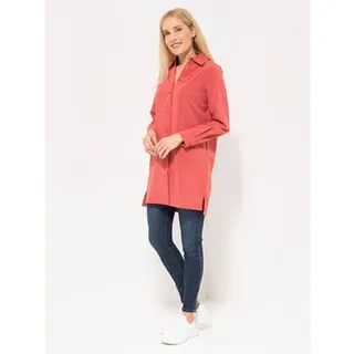 VIA MILANO Tunika, 1/1-Arm V-Ausschnitt mit Kragen hinten länger