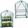 Gewächshaus Stahl Grün/Transparent PVC-Folie 0 mm 0 m2