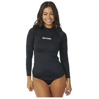 Rip Curl Klassischer Surf-Rashguard für Damen, langärmelig, LSF 50+, Schwarz, Large - L