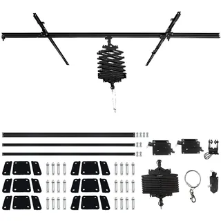 DATOUBOSS 2.0M x 2.0M Fotostudio Pantograph Deckenschienensystem Studio Beleuchtung Unterstützung Schienensystem 43-200CM Drop Pantograph Pocken Schiene Track Kit (2.0Mx2.0M-C)