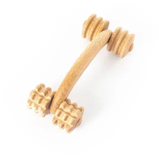 TUULI Massagegerät Rücken Nacken Schulter Massageroller Roller aus Holz 1 St