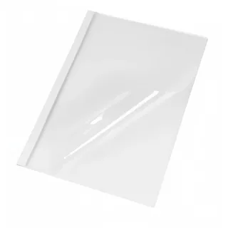 Pavo Thermobindemappen 8003686, A4, 8mm, 80 Blatt, Hochglanz-Karton, weiß, 100 Stück