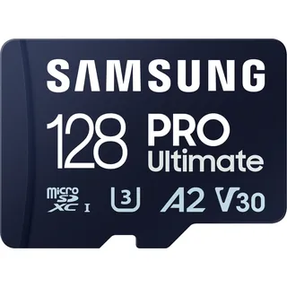 Samsung PRO Ultimate 128 GB microSD-Speicherkarte mit SD-Karten-Adapter