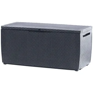 Keter Gartenbox Capri , 305 Liter Stauraum, Aufbewahrungsbox für den Garten, Grau, kompakte Auflagenbox, wasserdicht, perfekt für Sitzauflagen, Gartengeräte oder Spielzeug