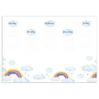 RNK Schreibunterlage 46659 "Rainbow blanko"