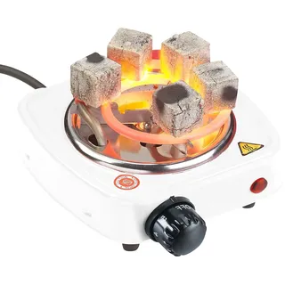 Duvence Kohleanzünder Shisha: Elektrischer Mini-Kohle-Anzünder für Shisha, bis 7 Briketts, 500 Watt (Grillanzünder Kohle, Elektrischer Kohleanzünder, Grillplatten)