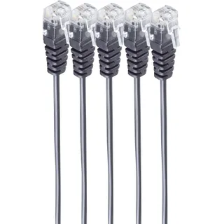 ShiverPeaks BS70084-1-SET5 Telefonkabel 1 m, Schwarz