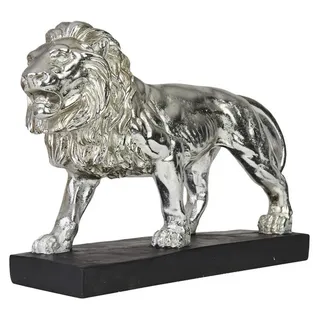 Hansmeier Hansmeier® Deko Skulptur Löwe - Silber - Moderne Wohnungs-Deko - 47 x 35 x 13 cm - Dekofigur zum Hinstellen - Design-Dekoration für Flur, Wohnzimmer